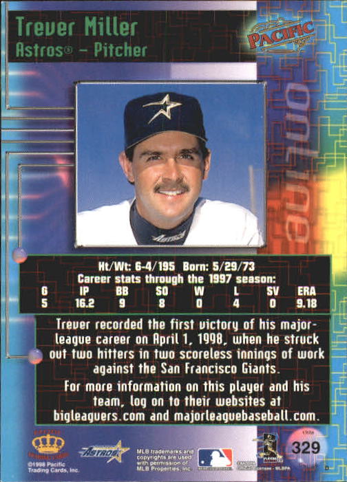 A2778- 1998 Pacific Online Baseball Cards 244-490 -You Pick- 15+ FREE US SHIP - Picture 160 of 394