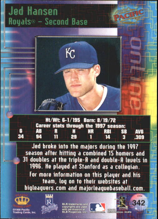 A2778- 1998 Pacific Online Baseball Cards 244-490 -You Pick- 15+ FREE US SHIP - Picture 186 of 394