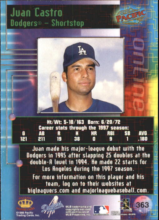A2778- 1998 Pacific Online Baseball Cards 244-490 -You Pick- 15+ FREE US SHIP - Picture 224 of 394