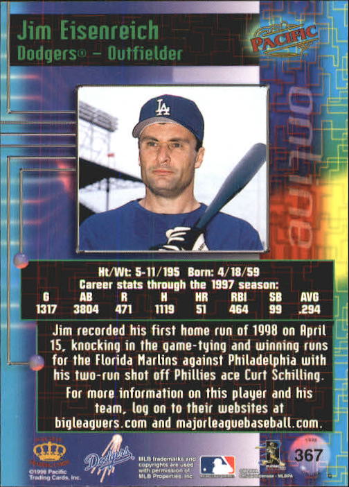 A2778- 1998 Pacific Online Baseball Cards 244-490 -You Pick- 15+ FREE US SHIP - Picture 230 of 394