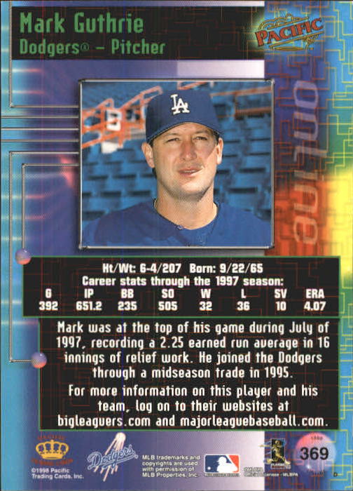 A2778- 1998 Pacific Online Baseball Cards 244-490 -You Pick- 15+ FREE US SHIP - Picture 234 of 394