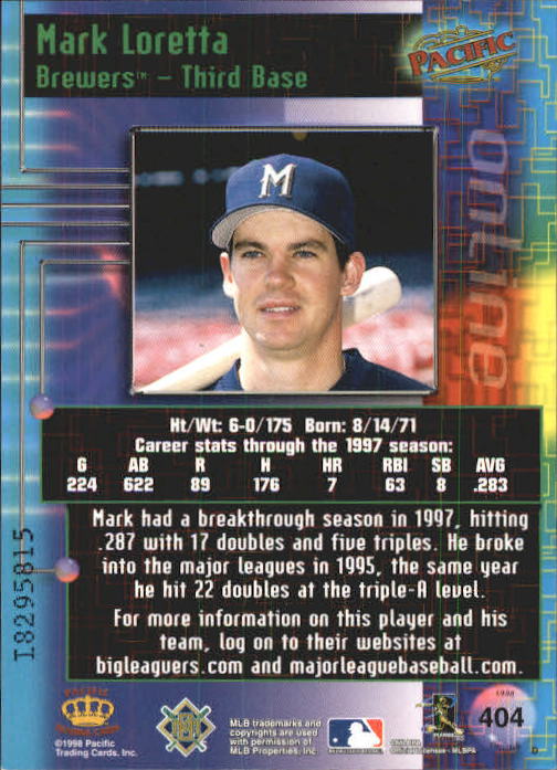 A2778- 1998 Pacific Online Baseball Cards 244-490 -You Pick- 15+ FREE US SHIP - Picture 279 of 394
