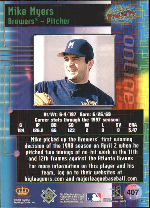 A2778- 1998 Pacific Online Baseball Cards 244-490 -You Pick- 15+ FREE US SHIP - Picture 282 of 394