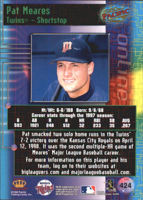 A2778- 1998 Pacific Online Baseball Cards 244-490 -You Pick- 15+ FREE US SHIP - Picture 304 of 394
