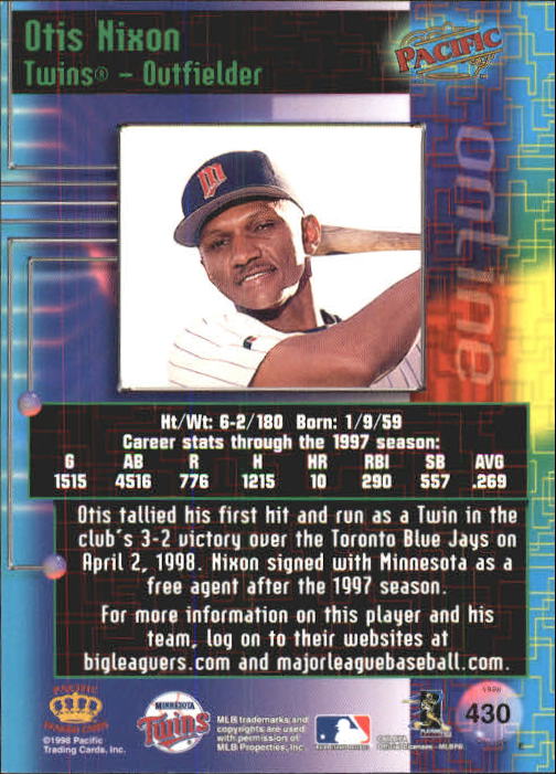 A2778- 1998 Pacific Online Baseball Cards 244-490 -You Pick- 15+ FREE US SHIP - Picture 313 of 394