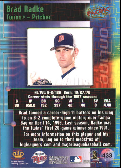 A2778- 1998 Pacific Online Baseball Cards 244-490 -You Pick- 15+ FREE US SHIP - Picture 319 of 394
