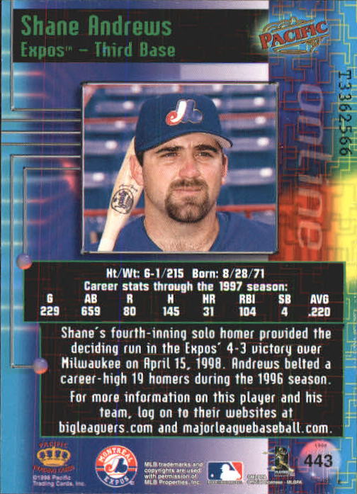 A2778- 1998 Pacific Online Baseball Cards 244-490 -You Pick- 15+ FREE US SHIP - Picture 333 of 394