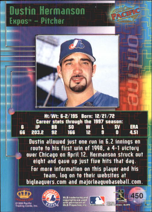 A2778- 1998 Pacific Online Baseball Cards 244-490 -You Pick- 15+ FREE US SHIP - Picture 343 of 394