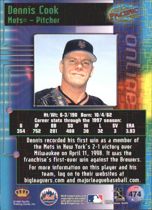 A2778- 1998 Pacific Online Baseball Cards 244-490 -You Pick- 15+ FREE US SHIP - Picture 377 of 394