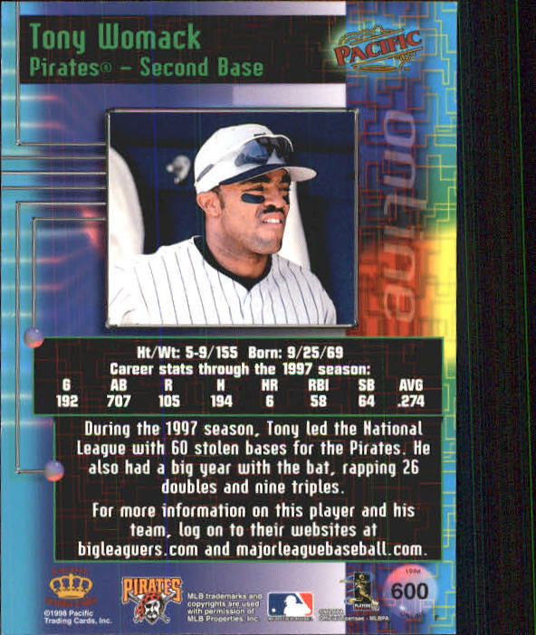 A2778- 1998 Pacific Online Baseball Cards 491-732 -You Pick- 15+ FREE US SHIP - Picture 110 of 250