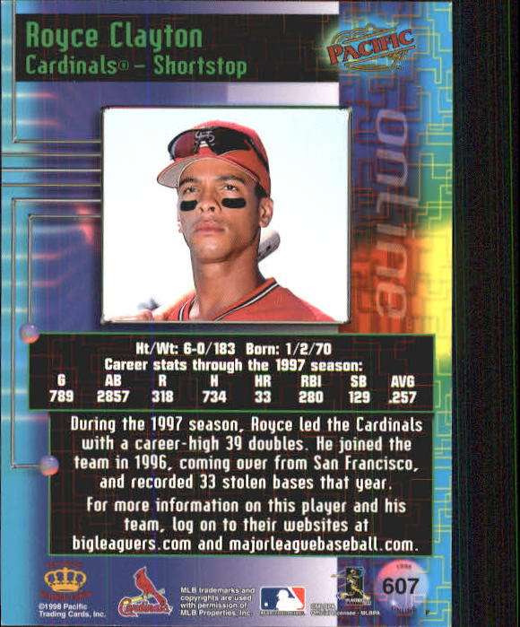A2778- 1998 Pacific Online Baseball Cards 491-732 -You Pick- 15+ FREE US SHIP - Picture 118 of 250