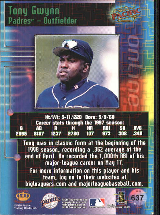 A2778- 1998 Pacific Online Baseball Cards 491-732 -You Pick- 15+ FREE US SHIP - Picture 146 of 250
