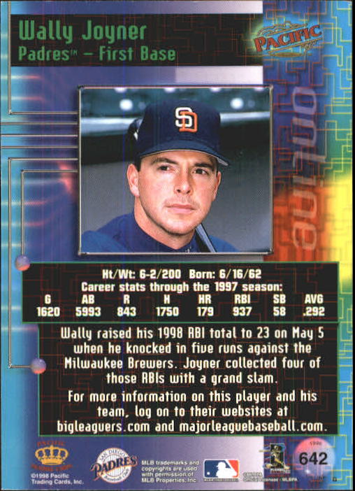 A2778- 1998 Pacific Online Baseball Cards 491-732 -You Pick- 15+ FREE US SHIP - Picture 155 of 250