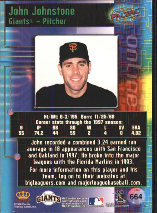 A2778- 1998 Pacific Online Baseball Cards 491-732 -You Pick- 15+ FREE US SHIP - Picture 175 of 250