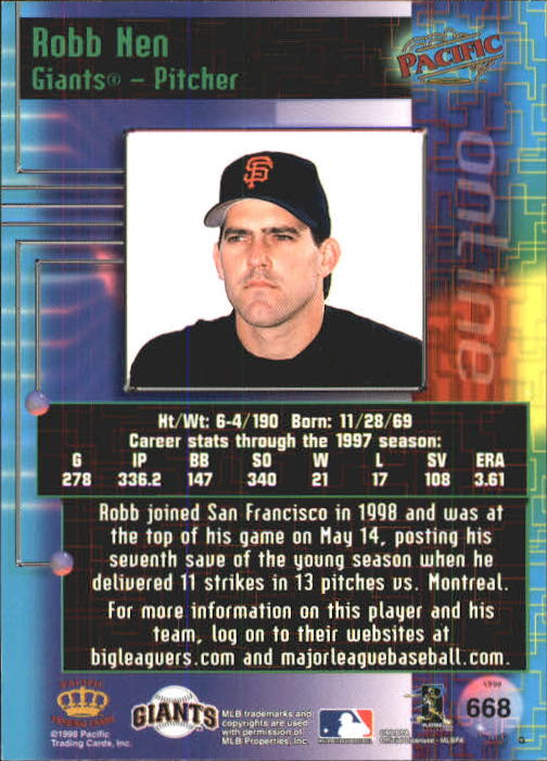 A2778- 1998 Pacific Online Baseball Cards 491-732 -You Pick- 15+ FREE US SHIP - Picture 180 of 250