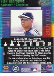 1998 Pacific Online #693A A.Rodriguez Hitting back image