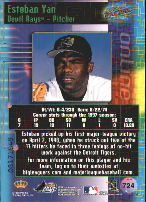A2778- 1998 Pacific Online Baseball Cards 491-732 -You Pick- 15+ FREE US SHIP - Picture 243 of 250