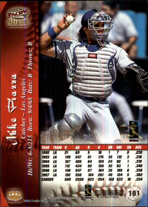 1998 Paramount #181 Mike Piazza - NM