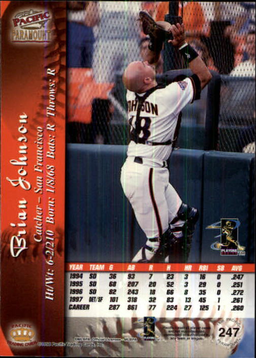 B5199- 1998 Paramount BB Card #s 1-250 +Rookies -You Pick- 15+ FREE US SHIP - Picture 473 of 479