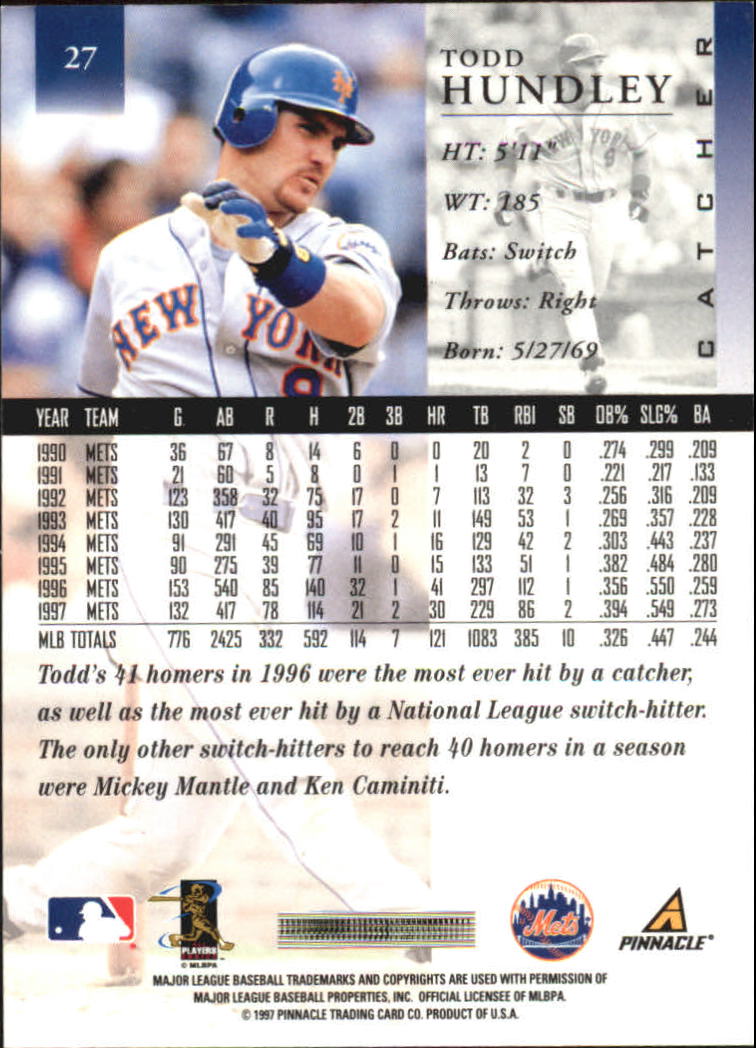 A7141- 1998 Pinnacle Baseball Cards 1-200 +Rookies -You Pick- 15+ FREE US SHIP - Picture 41 of 331