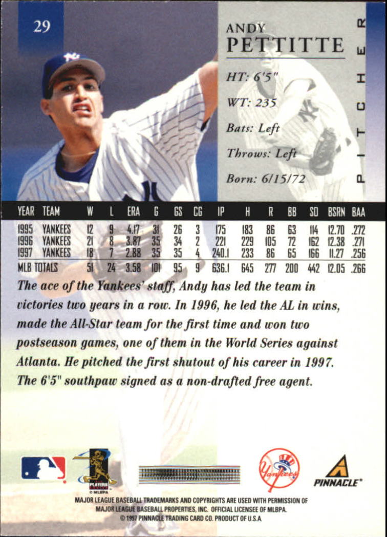 A7141- 1998 Pinnacle Baseball Cards 1-200 +Rookies -You Pick- 15+ FREE US SHIP - Picture 45 of 331