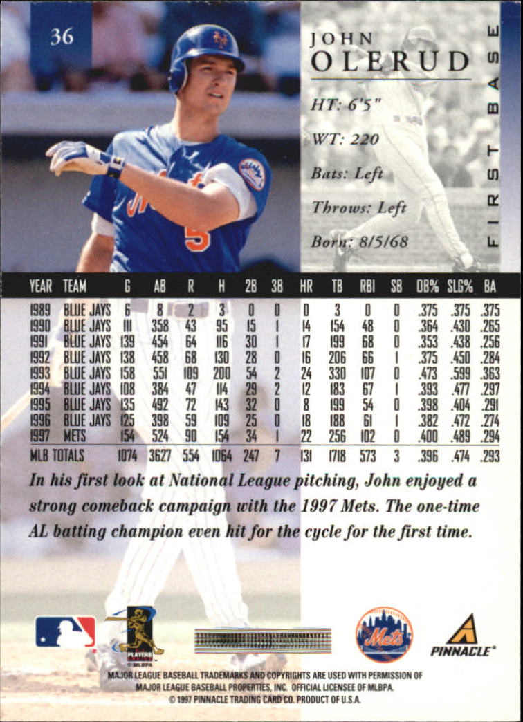 A7141- 1998 Pinnacle Baseball Cards 1-200 +Rookies -You Pick- 15+ FREE US SHIP - Picture 59 of 331