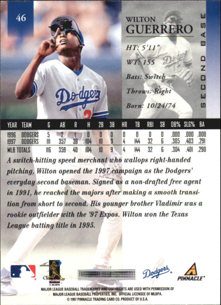 Wilton Guerrero Signed 1997 Fleer Ultra Baseball Card - Los