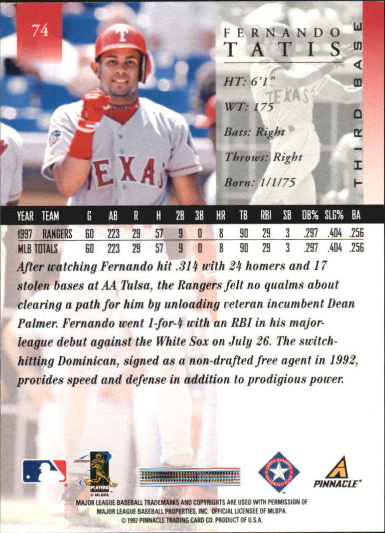 A7141- 1998 Pinnacle Baseball Cards 1-200 +Rookies -You Pick- 15+ FREE US SHIP - Picture 121 of 331