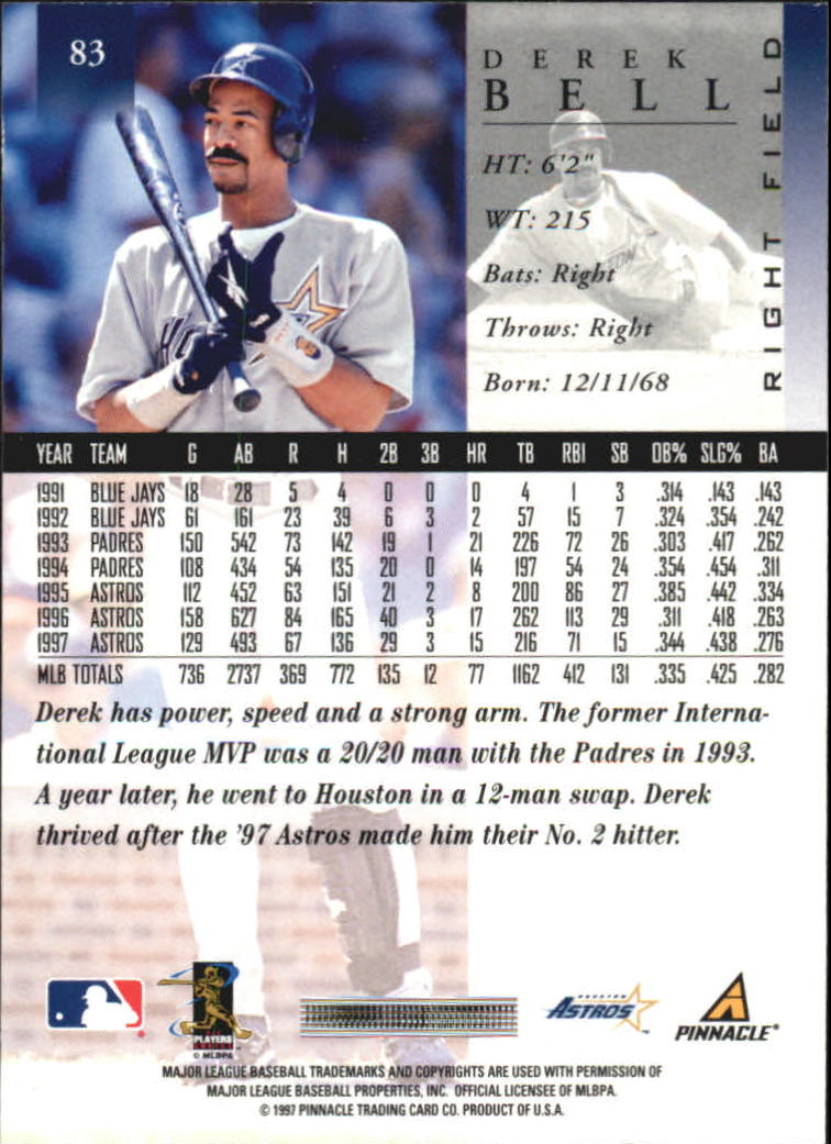 A7141- 1998 Pinnacle Baseball Cards 1-200 +Rookies -You Pick- 15+ FREE US SHIP - Picture 135 of 331