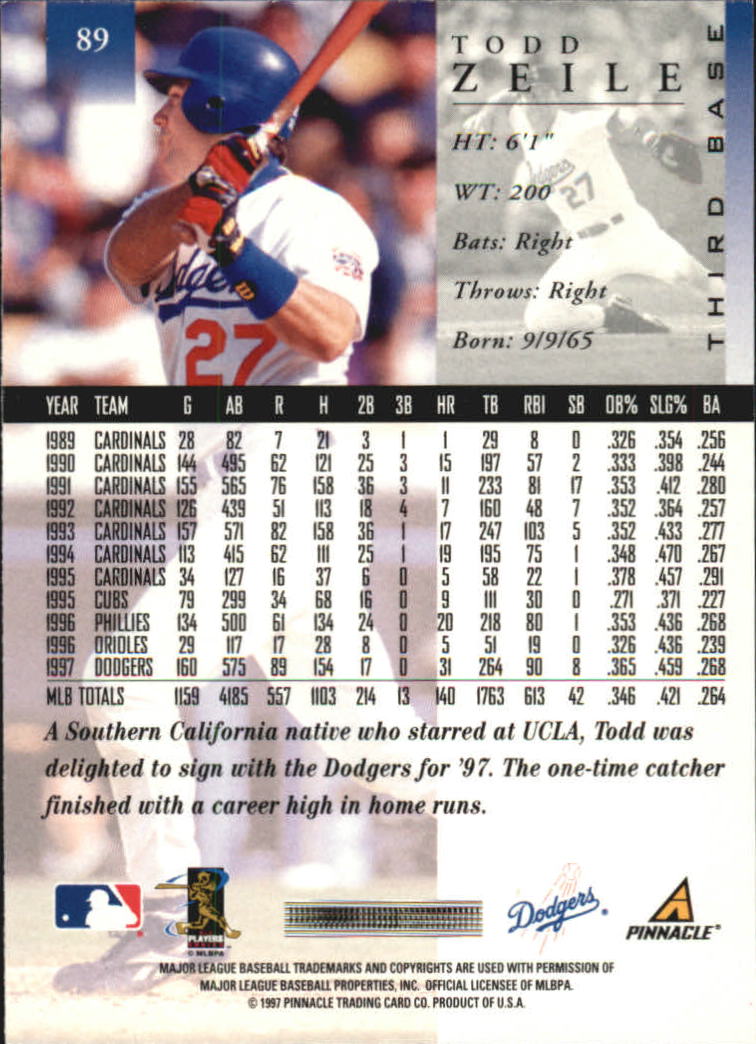 A7141- 1998 Pinnacle Baseball Cards 1-200 +Rookies -You Pick- 15+ FREE US SHIP - Picture 147 of 331