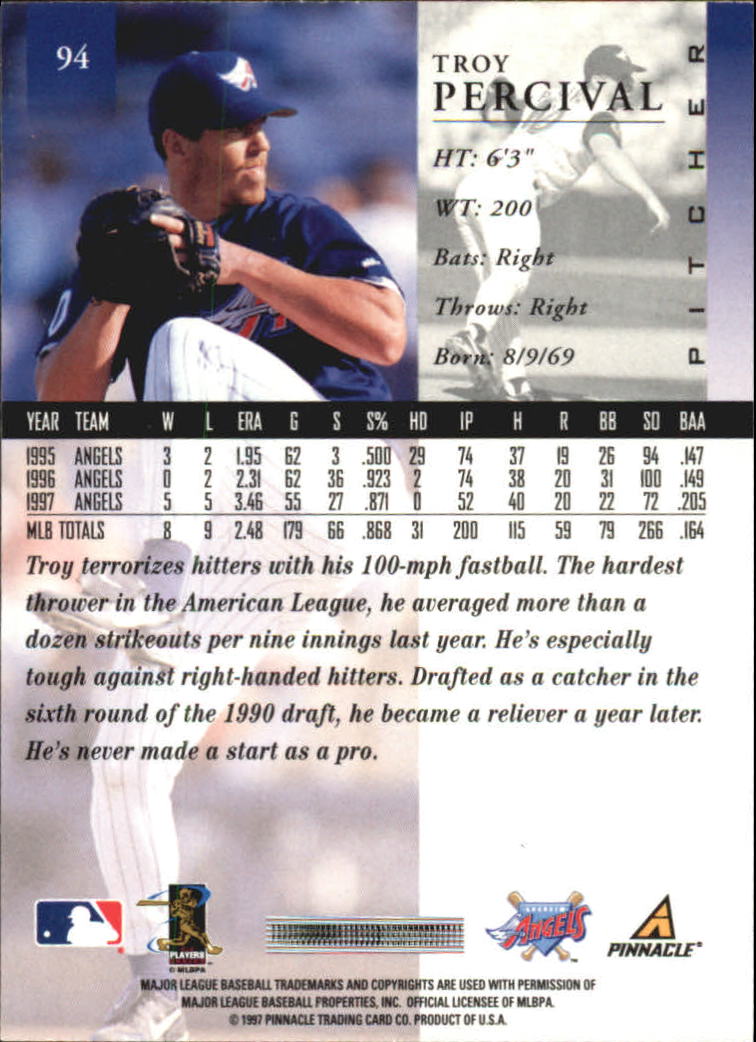 A7141- 1998 Pinnacle Baseball Cards 1-200 +Rookies -You Pick- 15+ FREE US SHIP - Picture 149 of 331