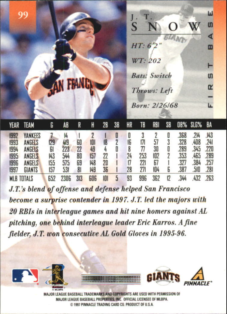 A7141- 1998 Pinnacle Baseball Cards 1-200 +Rookies -You Pick- 15+ FREE US SHIP - Picture 159 of 331