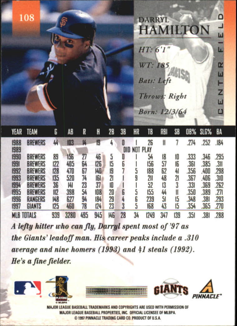 A7141- 1998 Pinnacle Baseball Cards 1-200 +Rookies -You Pick- 15+ FREE US SHIP - Picture 177 of 331