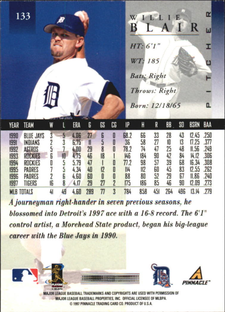 A7141- 1998 Pinnacle Baseball Cards 1-200 +Rookies -You Pick- 15+ FREE US SHIP - Picture 217 of 331