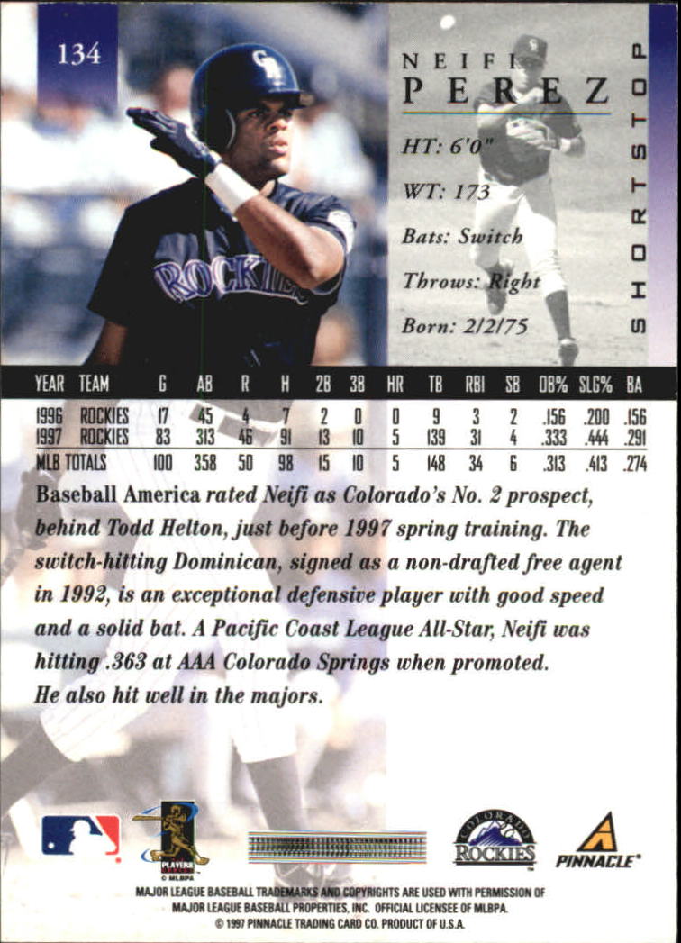 A7141- 1998 Pinnacle Baseball Cards 1-200 +Rookies -You Pick- 15+ FREE US SHIP - Picture 219 of 331