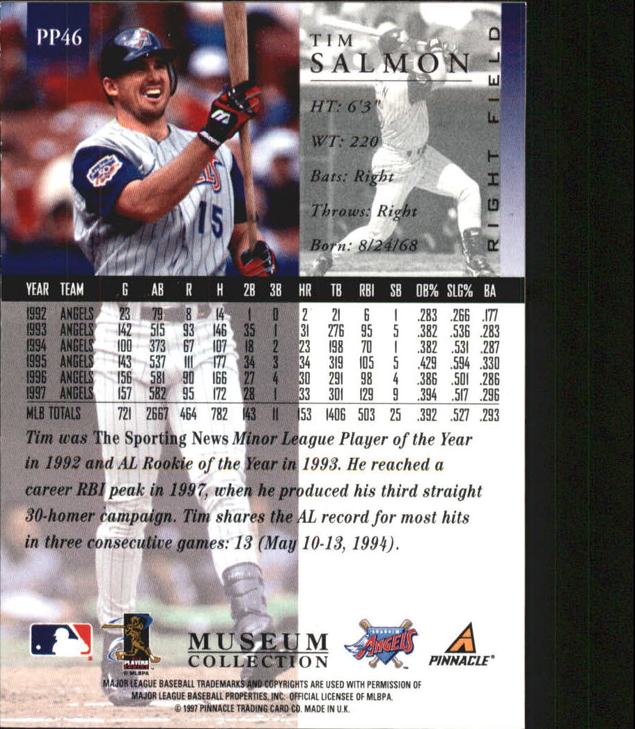 1998 Pinnacle Museum Collection #PP46 Tim Salmon