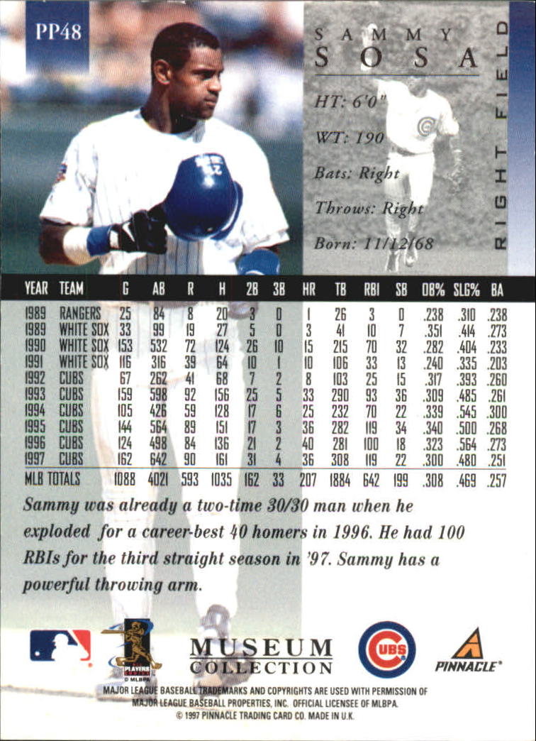 1998 Pinnacle Museum Collection #PP47 Jose Cruz Jr.