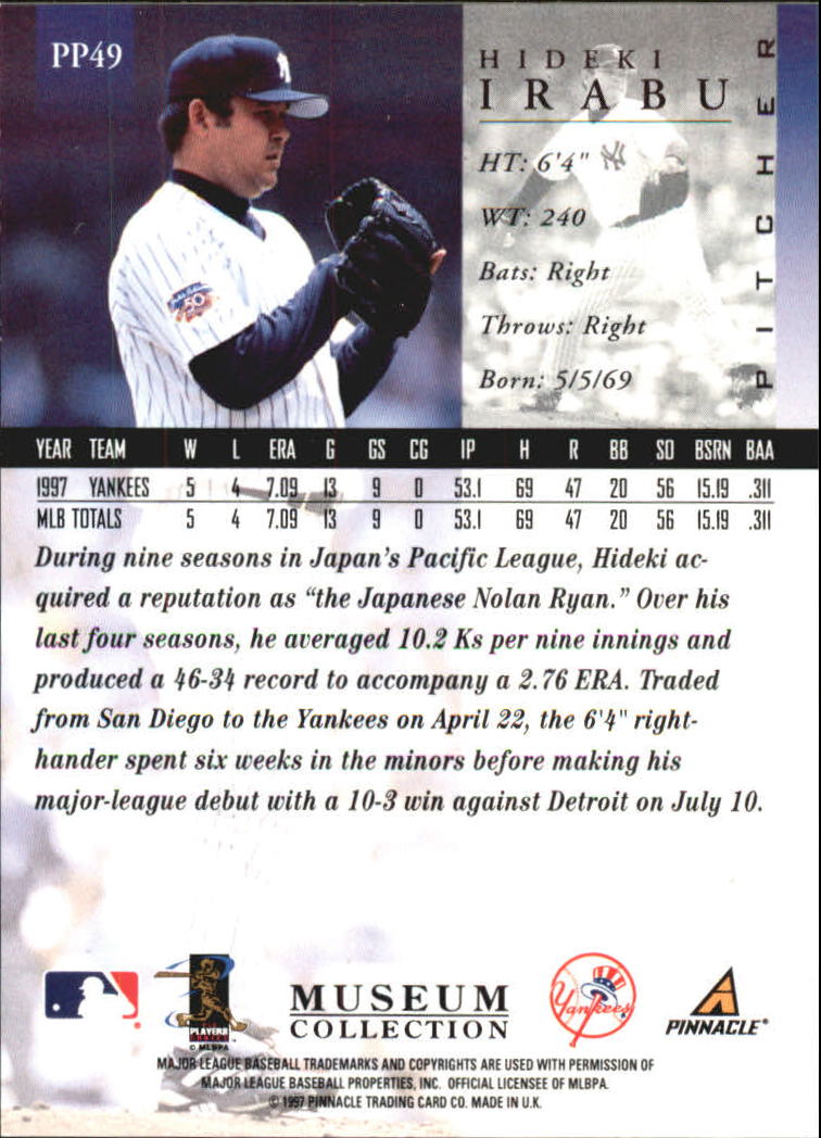 1998 Pinnacle Museum Collection #PP48 Sammy Sosa