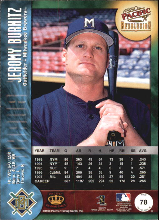 A9166- 1998 Revolution BB Card #s 1-148 +Inserts -You Pick- 15+ FREE US SHIP - Picture 132 of 253