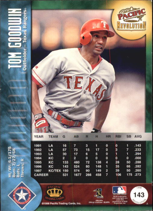 A9166- 1998 Revolution BB Card #s 1-148 +Inserts -You Pick- 15+ FREE US SHIP - Picture 240 of 253