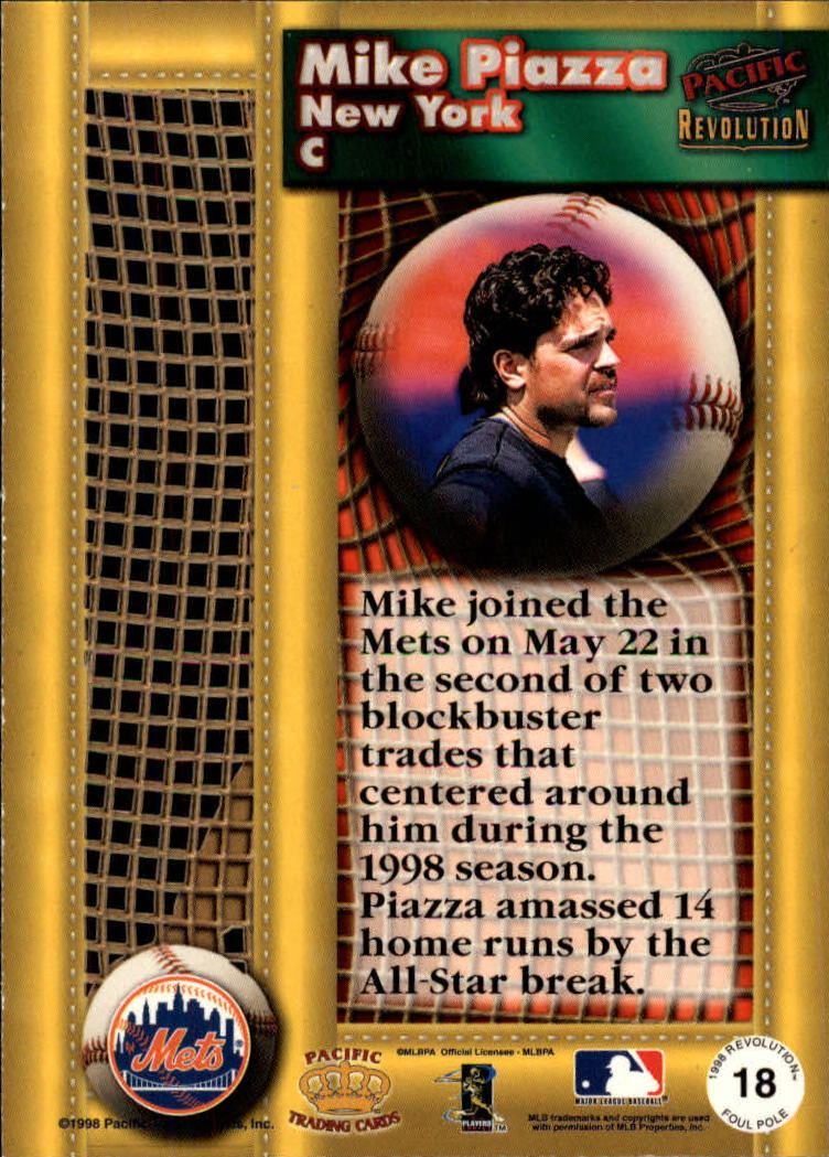 1998 Revolution Foul Pole #18 Mike Piazza back image