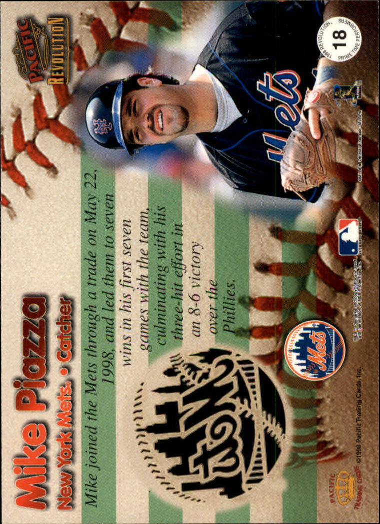 1998 Revolution Prime Time Performers #18 Mike Piazza back image