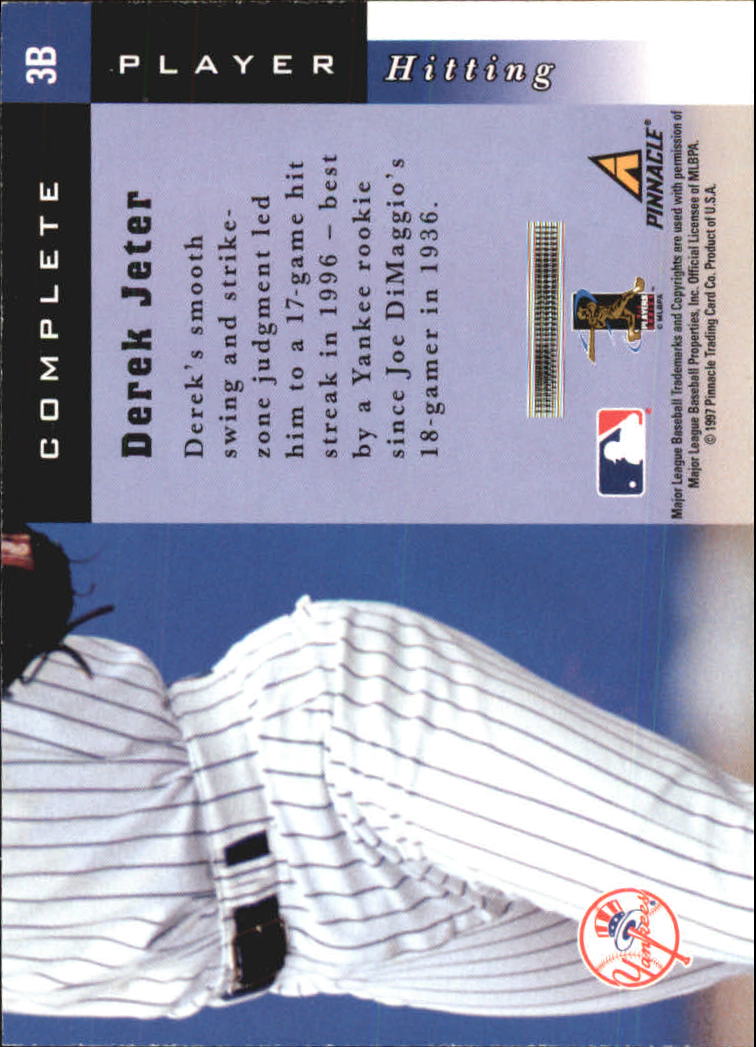 1998 Score Complete Players #3B Derek Jeter back image
