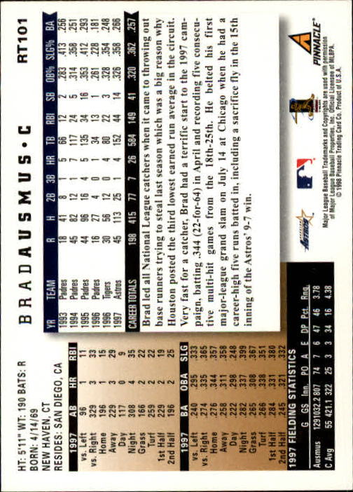 1998 Score Rookie Traded #101 Brad Ausmus back image