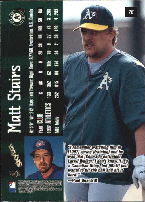 1998 Skybox Dugout Axcess Baseball "Main Set" Cards - Picture 91 of 195