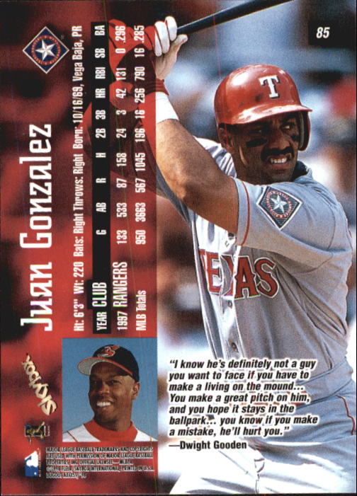 1998 Skybox Dugout Axcess Baseball "Main Set" Cards - Picture 105 of 195