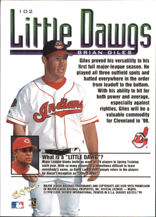 1998 Skybox Dugout Axcess Baseball "Main Set" Cards - Picture 125 of 195