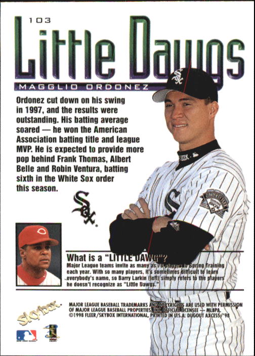 1998 Skybox Dugout Axcess Baseball "Main Set" Cards - Picture 127 of 195