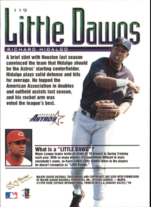1998 Skybox Dugout Axcess Baseball "Main Set" Cards - Picture 143 of 195