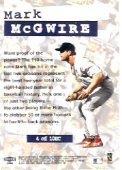 1998 Sports Illustrated Editor's Choice #EC4 Mark McGwire back image